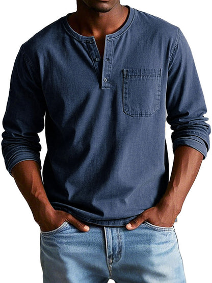 Brody | Vintage Henley Long Sleeve Shirt 4