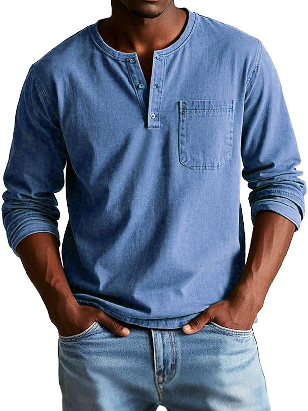 Brody | Vintage Henley Long Sleeve Shirt 5