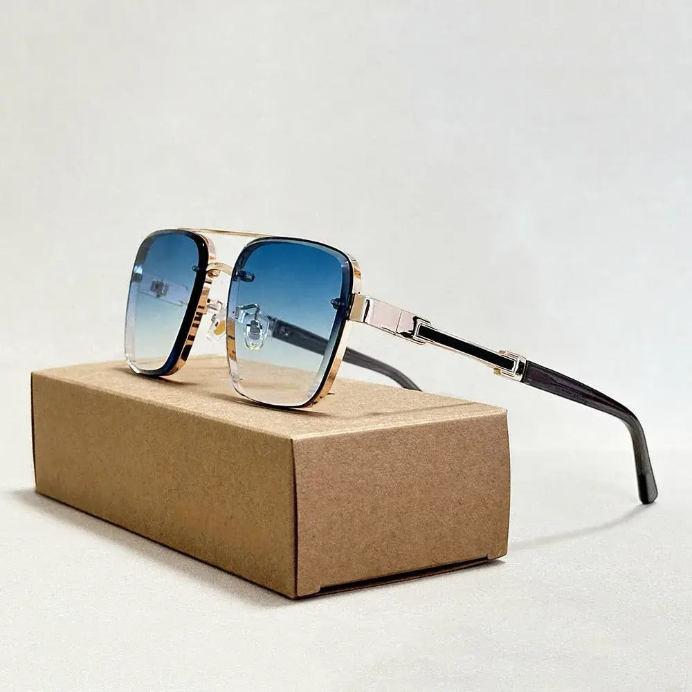 Bruno | Square Aviator Gradient Sunglasses 0