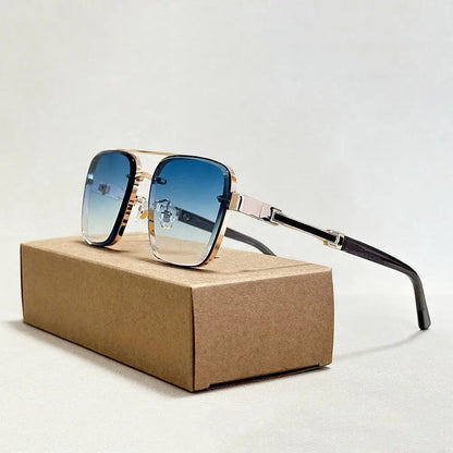 Bruno | Square Aviator Gradient Sunglasses 0