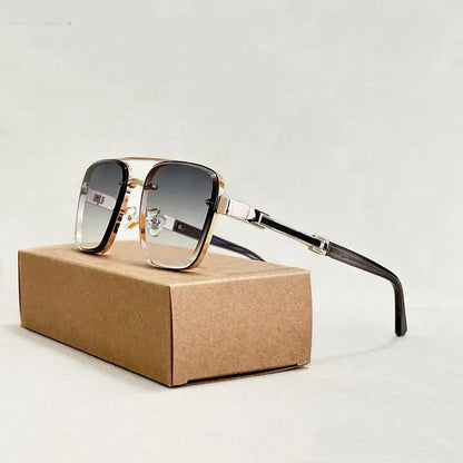 Bruno | Square Aviator Gradient Sunglasses 1