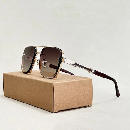 Bruno | Square Aviator Gradient Sunglasses 5