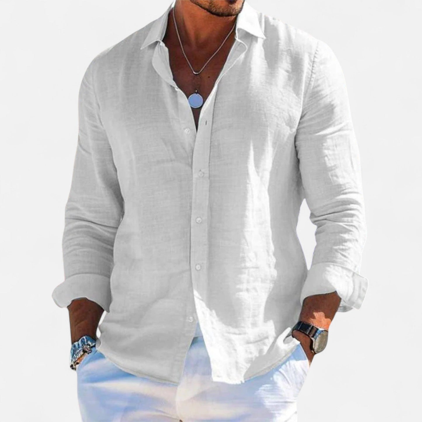 Bryan | Linen Long Sleeve Shirt 0