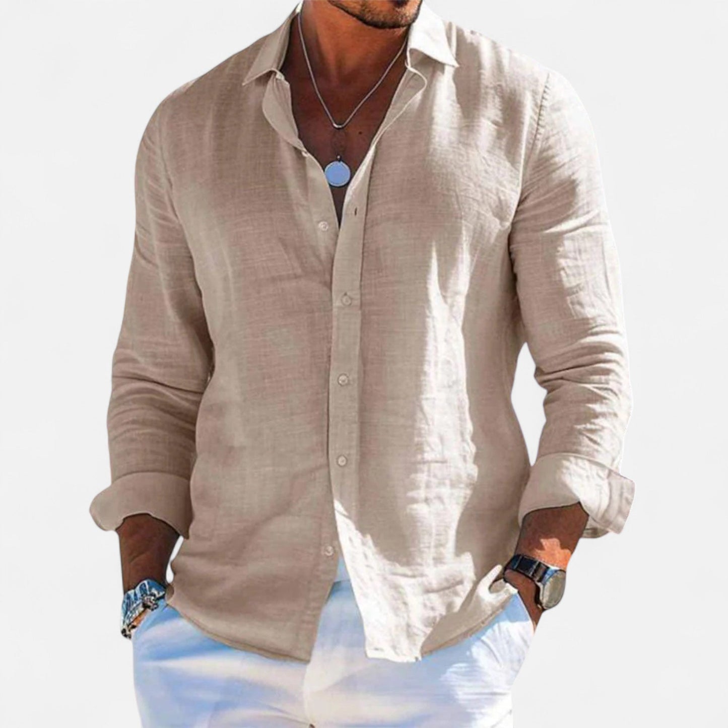 Bryan | Linen Long Sleeve Shirt 1