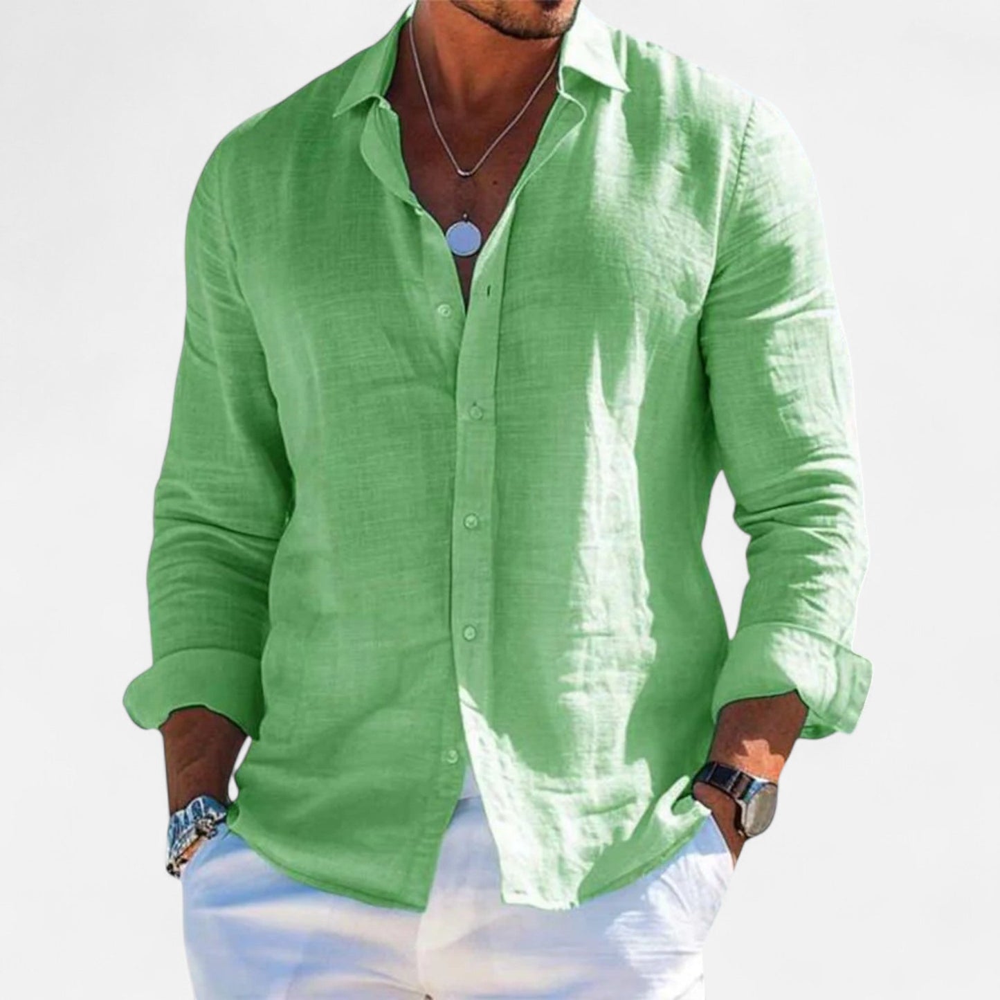 Bryan | Linen Long Sleeve Shirt 3