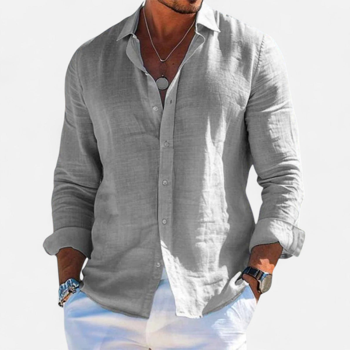 Bryan | Linen Long Sleeve Shirt 4