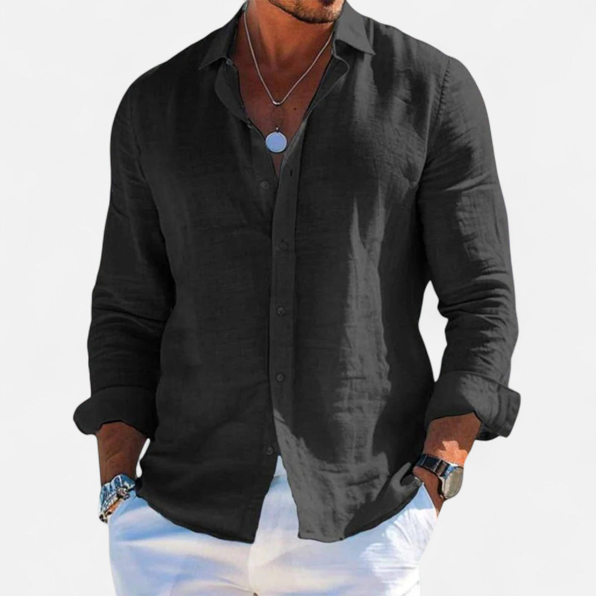 Bryan | Linen Long Sleeve Shirt 5