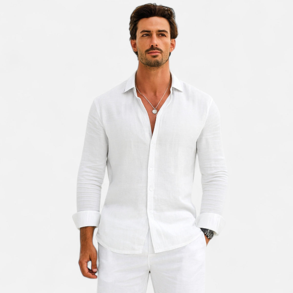 Bryan | Linen Long Sleeve Shirt 7