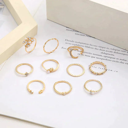 Bundle of 10 Boho Silver and Gold Rings 1