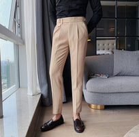 Business Pants with Pleated Front and Side Tabs 0