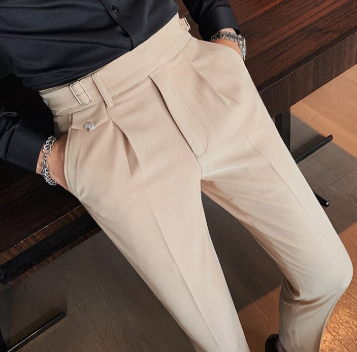 Business Pants with Pleated Front and Side Tabs 2