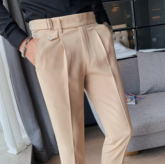 Business Pants with Pleated Front and Side Tabs 3