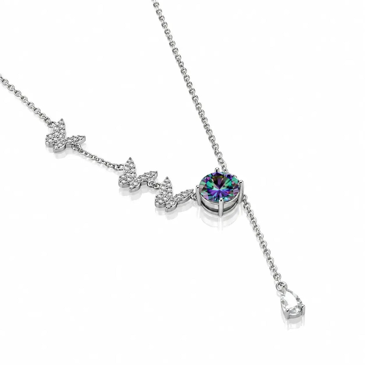 Butterfly Dreams Moissanite Necklace - 925 Sterling Silver 0