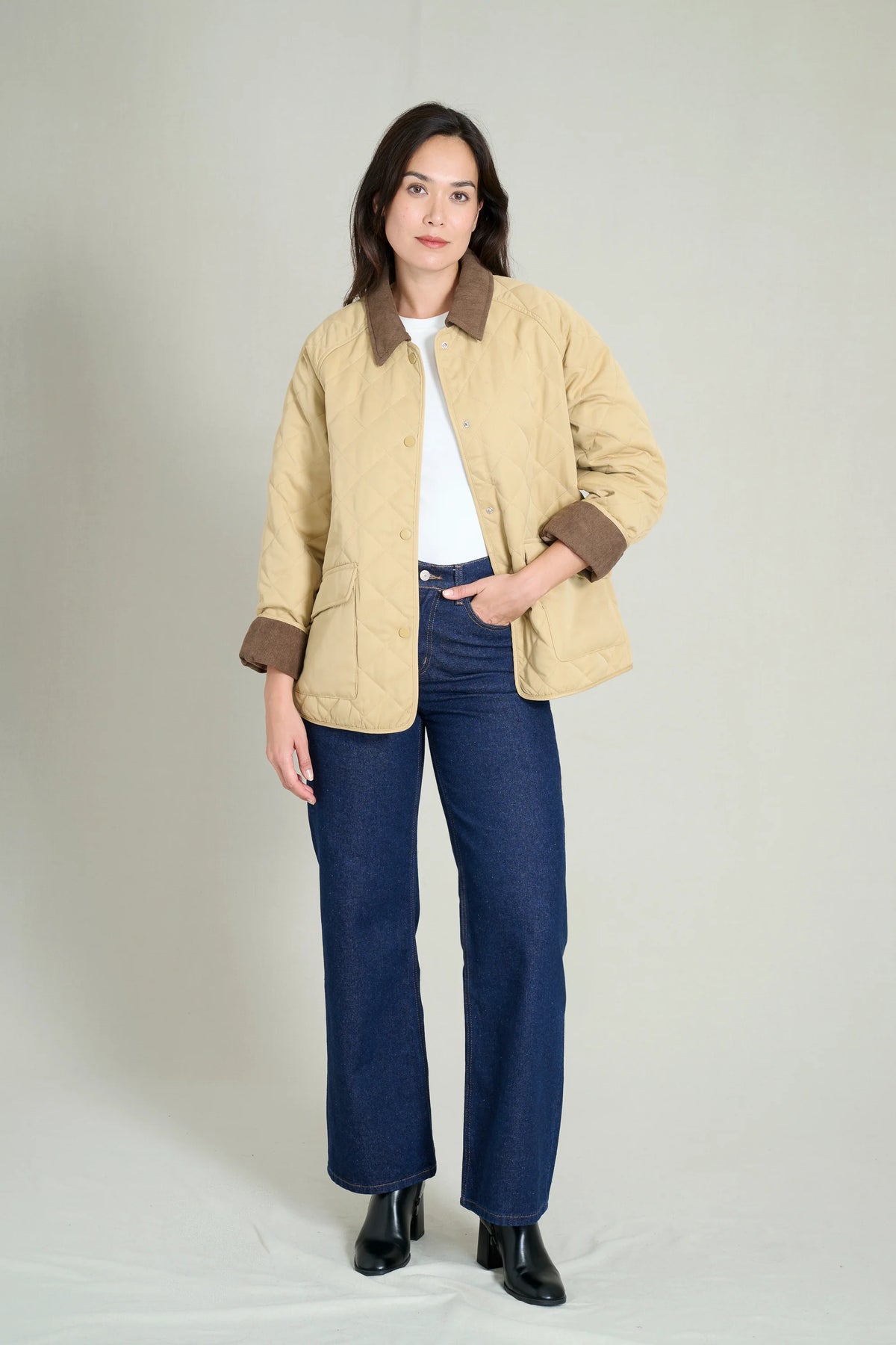 CAMEL LUNA QUILTED JACKET 1