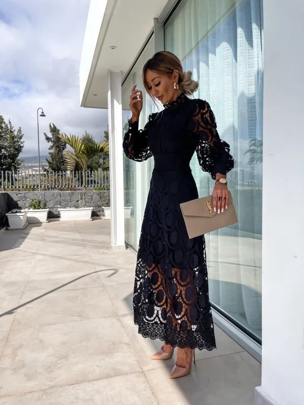 Carla | Long Sleeve Lace Midi Dress 3