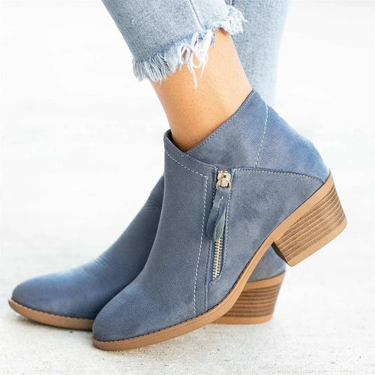 Caroline | Women’s Stylish Zip Heel Boots 0