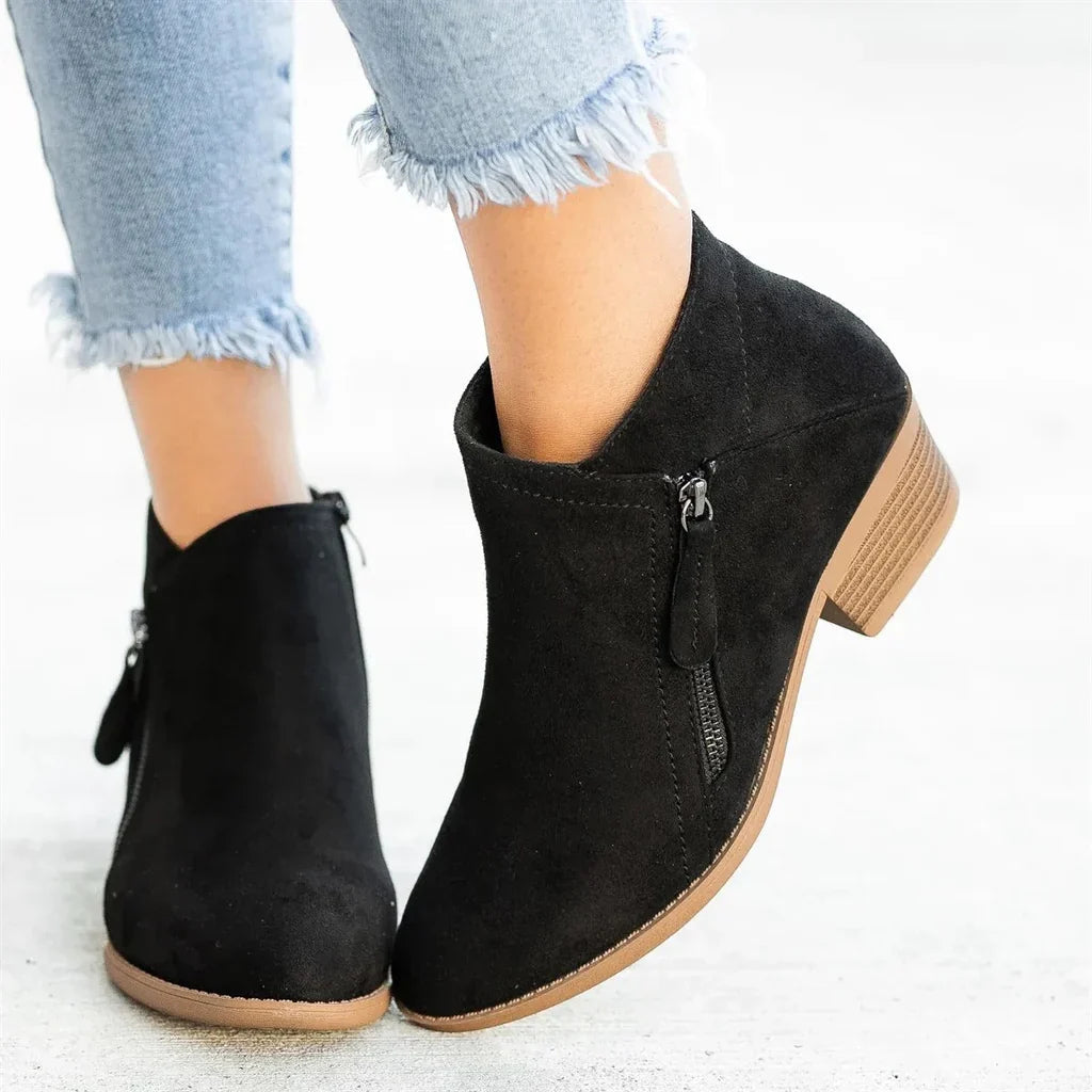 Caroline | Women’s Stylish Zip Heel Boots 2