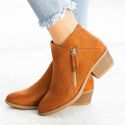 Caroline | Women’s Stylish Zip Heel Boots 3