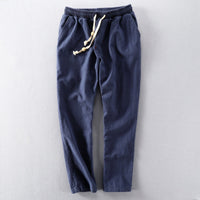 Casual Blend Trousers with Drawstring Waist and Pockets 0