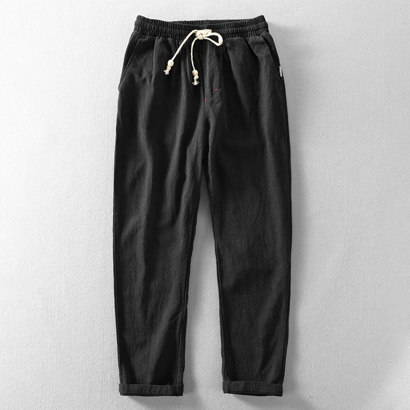 Casual Blend Trousers with Drawstring Waist and Pockets 2