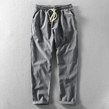 Casual Blend Trousers with Drawstring Waist and Pockets 5