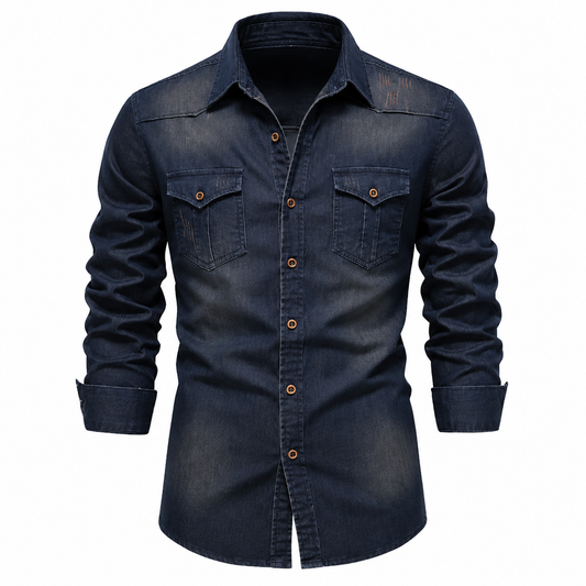 Casual Denim Shirt with Button Front and Chest Pockets 3