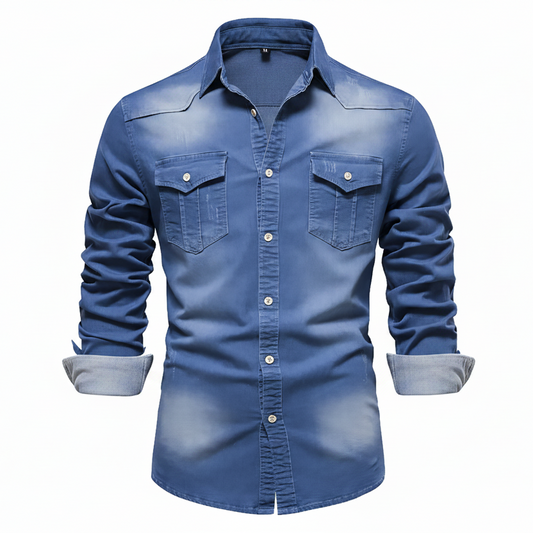 Casual Denim Shirt with Button Front and Chest Pockets 5