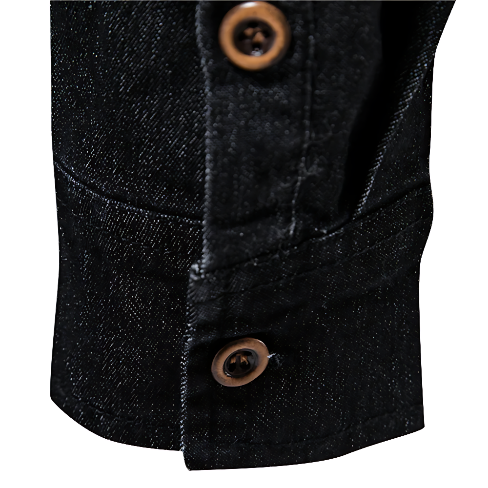 Casual Denim Shirt with Button Front and Chest Pockets 7
