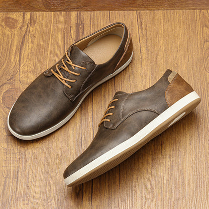 Casual Faux Sneakers with Lace-Up Front and Low-Top Collar 2