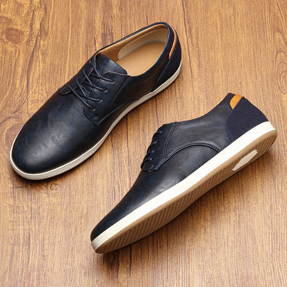 Casual Faux Sneakers with Lace-Up Front and Low-Top Collar 3