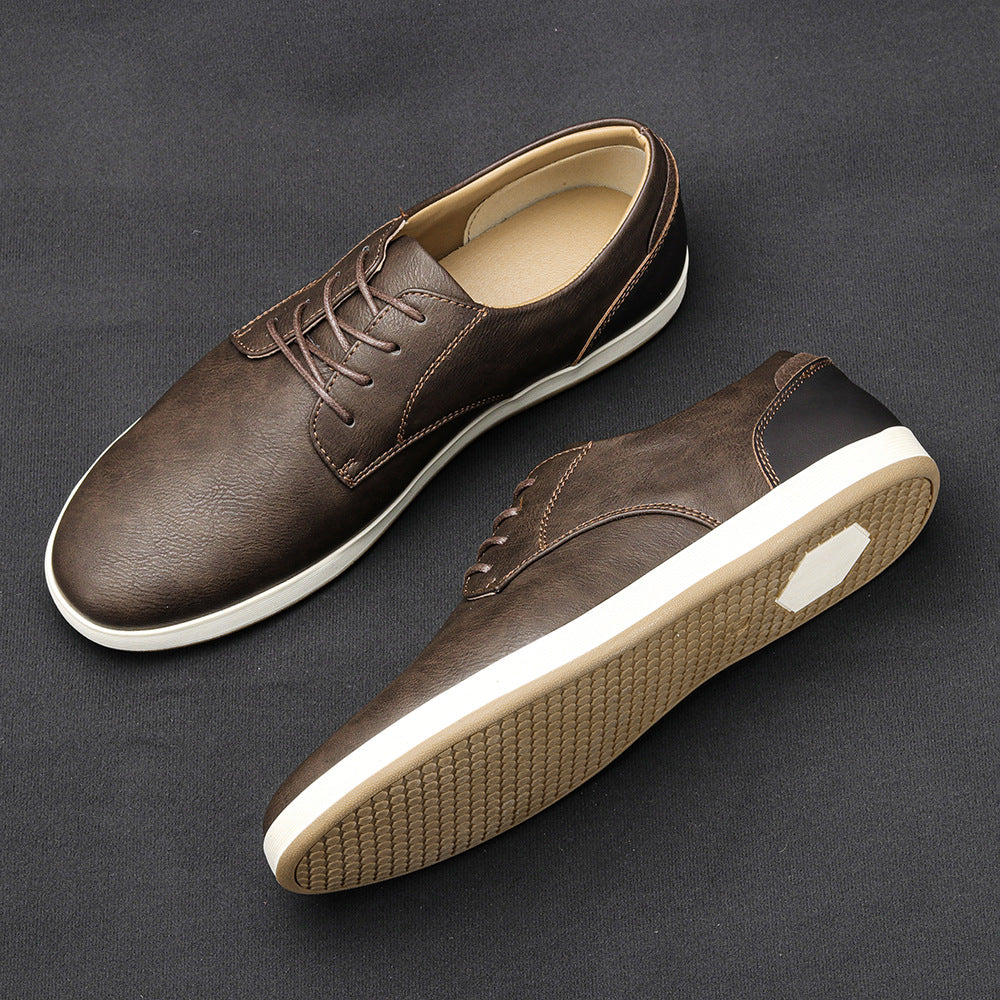 Casual Faux Sneakers with Lace-Up Front and Low-Top Collar 5
