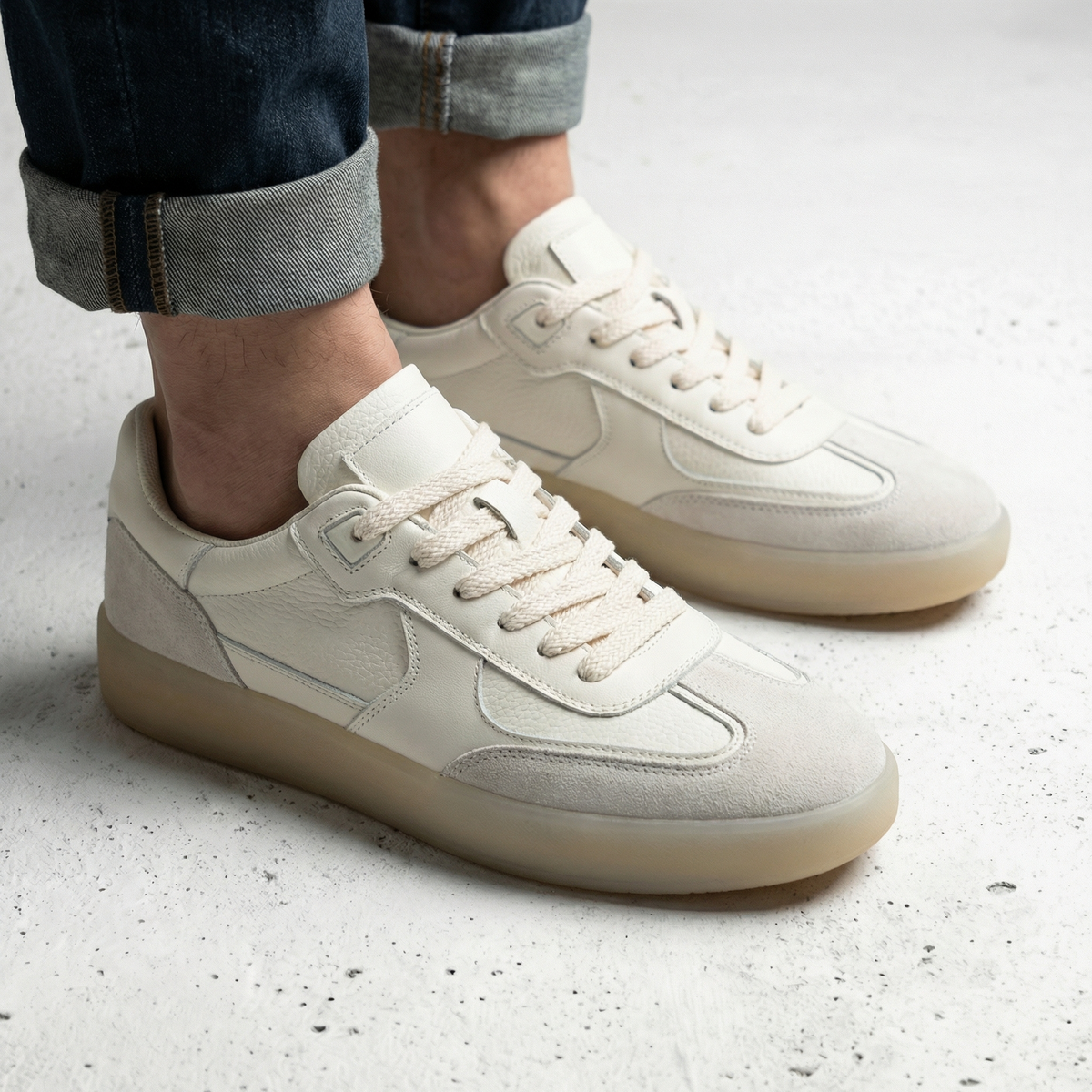 Casual Faux Sneakers with Lace-Up Front and Low Top 0