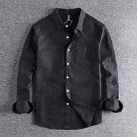 Casual Long Sleeve Shirt with Button Front and Chest Pocket 0
