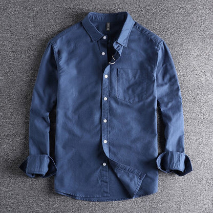 Casual Long Sleeve Shirt with Button Front and Chest Pocket 1