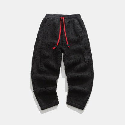 Casual Sherpa Fleece Sweatpants with Drawstring Waist and Pockets 5