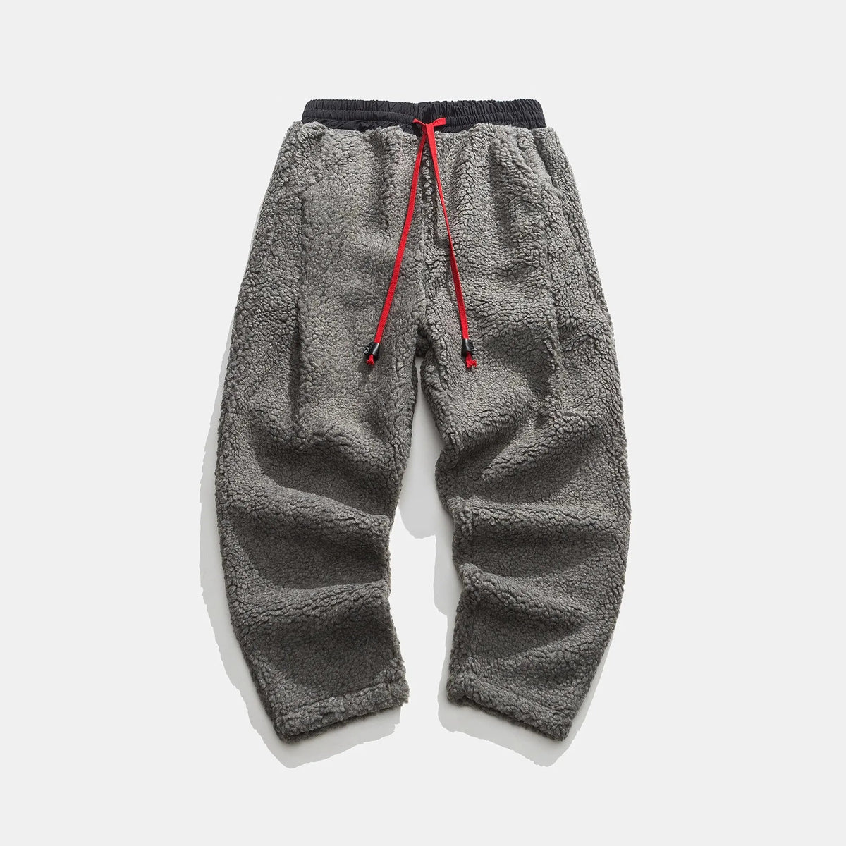 Casual Sherpa Fleece Sweatpants with Drawstring Waist and Pockets 6