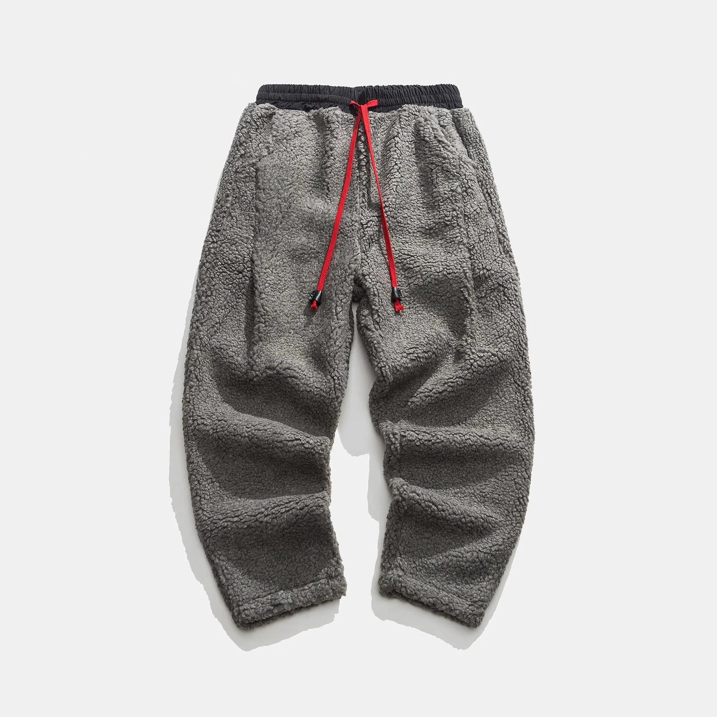 Casual Sherpa Fleece Sweatpants with Drawstring Waist and Pockets 6