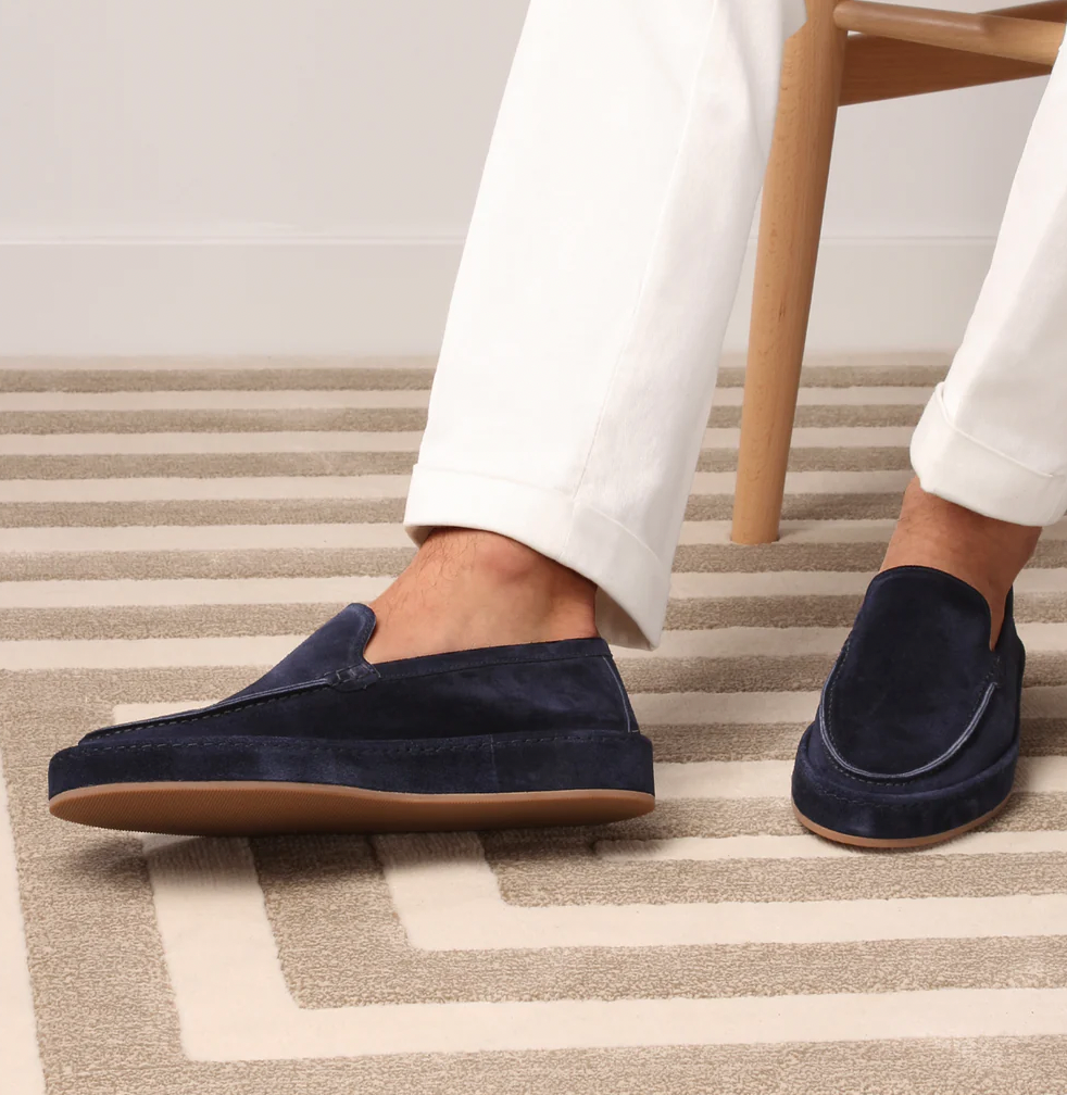 Casual Suede Loafers with Slip-On Design and Moc Toe 2