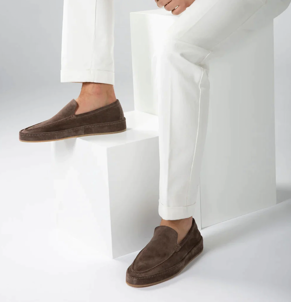 Casual Suede Loafers with Slip-On Design and Moc Toe 3