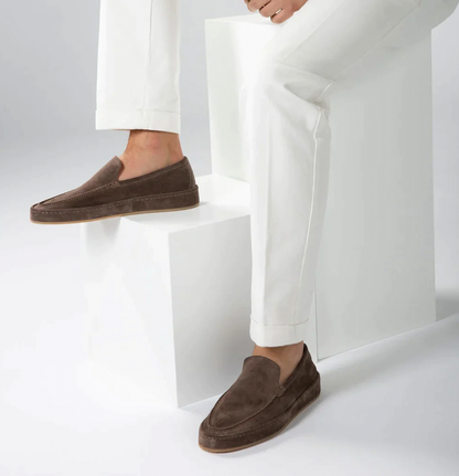Casual Suede Loafers with Slip-On Design and Moc Toe 3