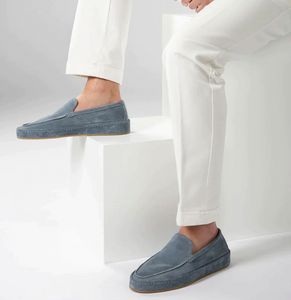 Casual Suede Loafers with Slip-On Design and Moc Toe 4