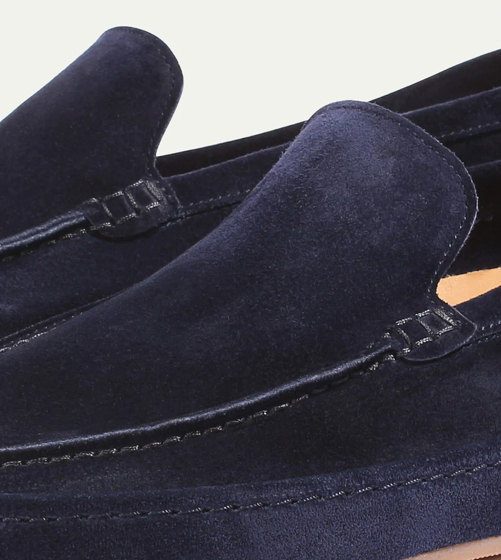 Casual Suede Loafers with Slip-On Design and Moc Toe 6