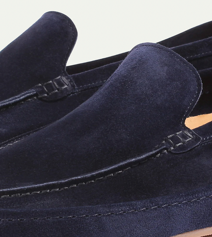 Casual Suede Loafers with Slip-On Design and Moc Toe 6