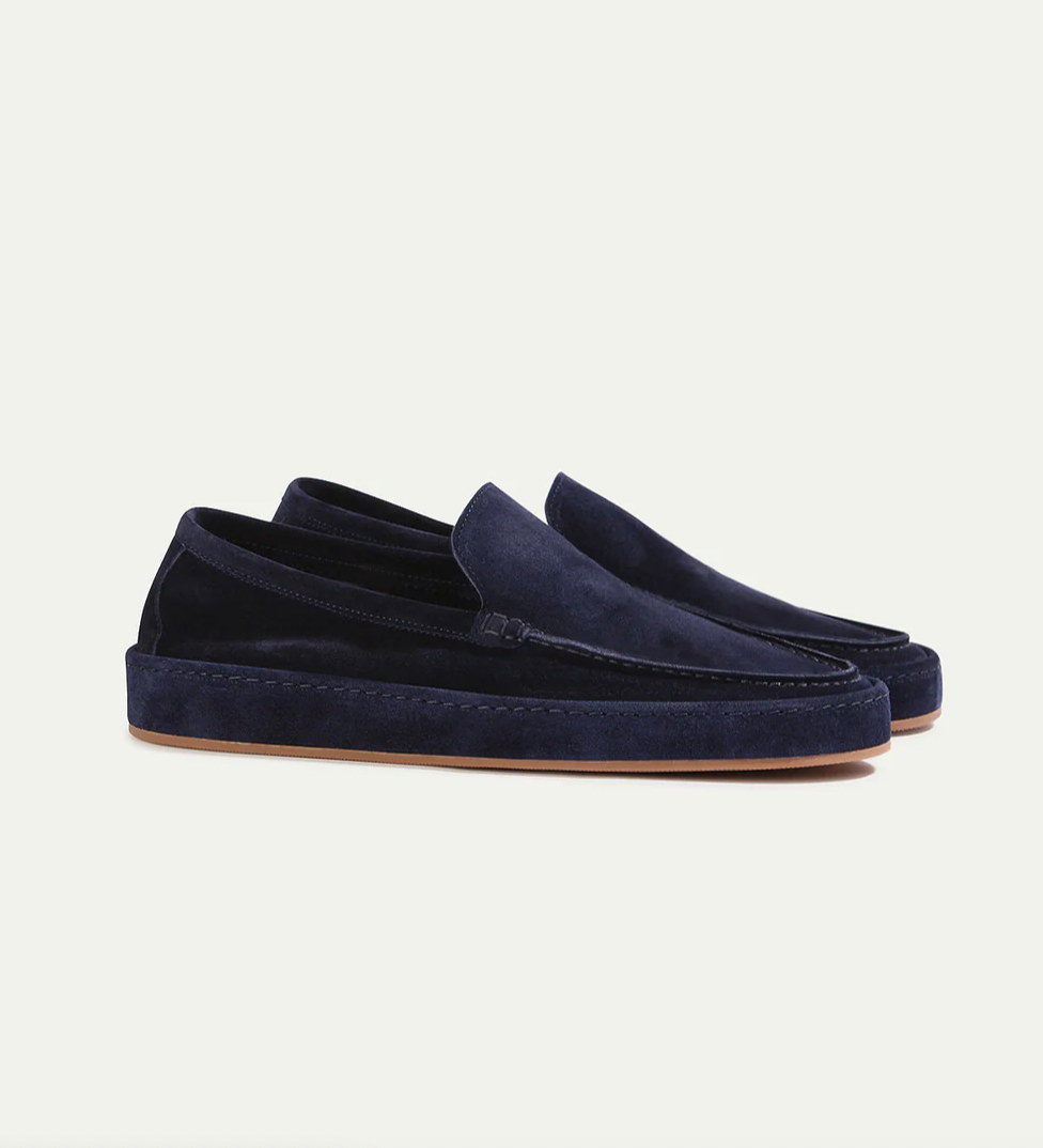 Casual Suede Loafers with Slip-On Design and Moc Toe 7