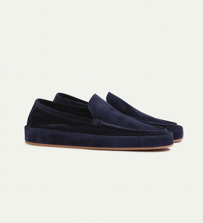 Casual Suede Loafers with Slip-On Design and Moc Toe 7