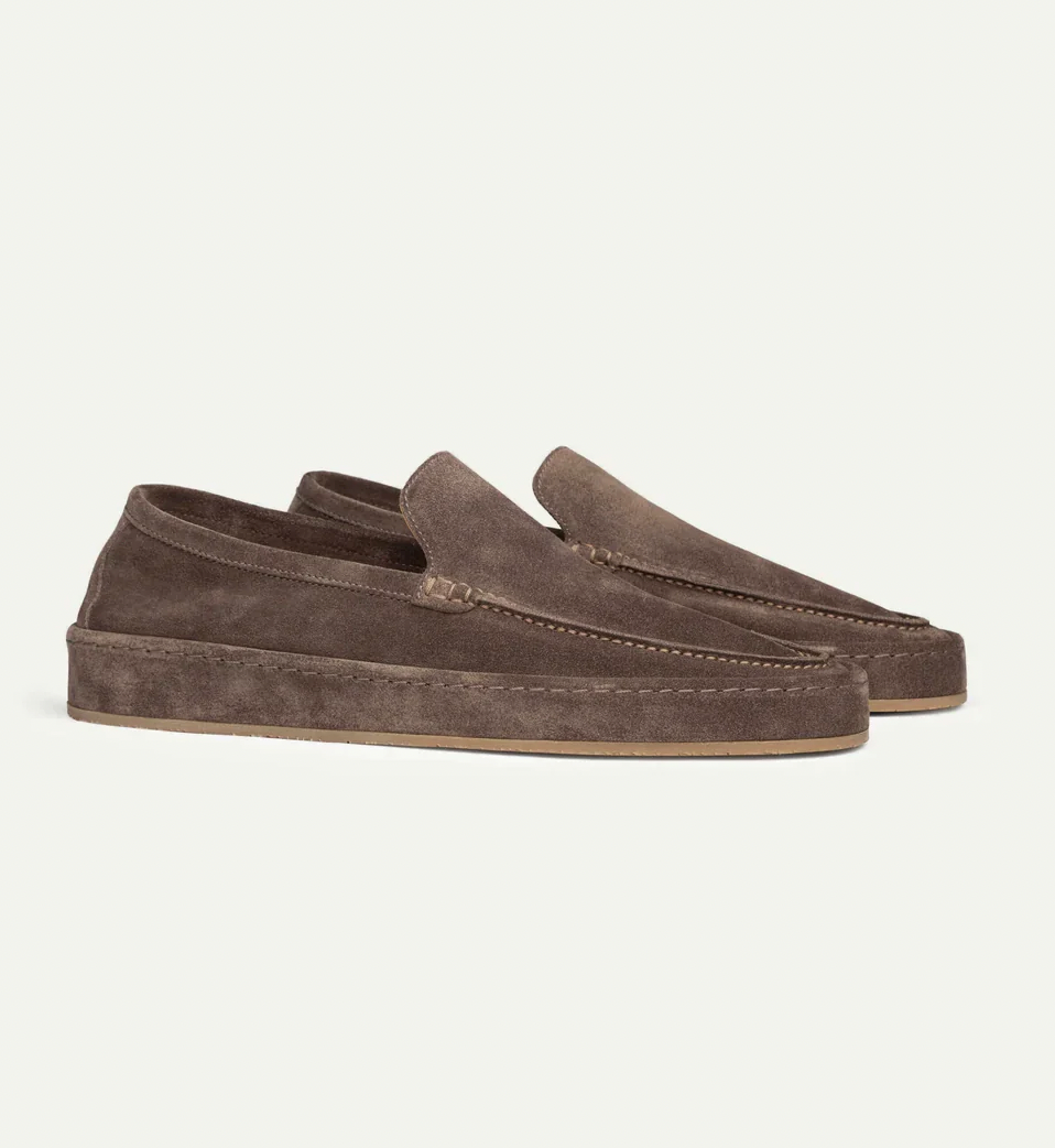 Casual Suede Loafers with Slip-On Design and Moc Toe 8