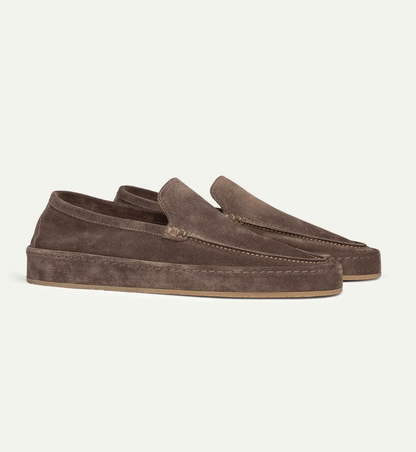 Casual Suede Loafers with Slip-On Design and Moc Toe 8