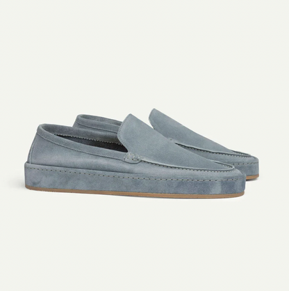 Casual Suede Loafers with Slip-On Design and Moc Toe 9