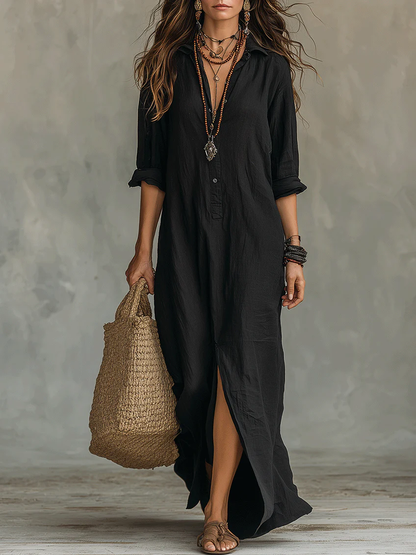 Catherine | Relaxed Versatile Maxi Dress With Sleeves 0