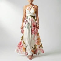 Chanel | Floral Halter Maxi Dress 0